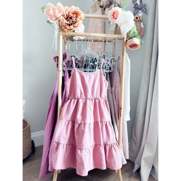 New Darling Dusty Rose Minimalist Gauzy Muslin Dress 4T - Picture 2 of 3